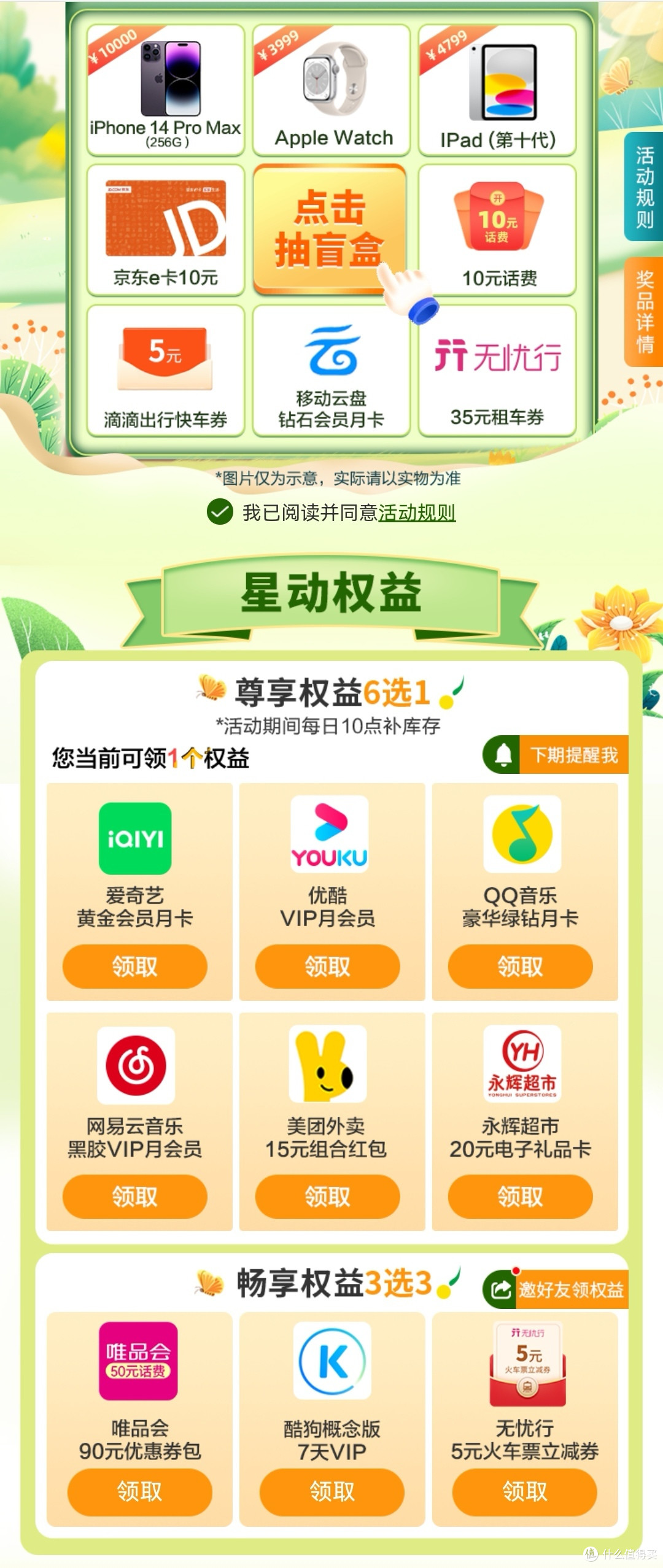 交了这么多话费,权益领了吗?