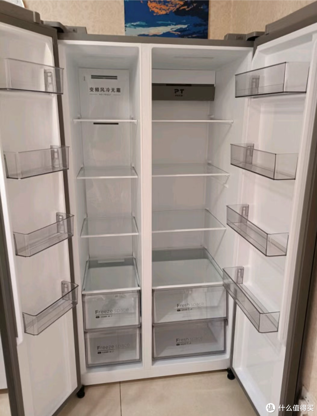 夏日必备！大空间双开门美的冰箱！