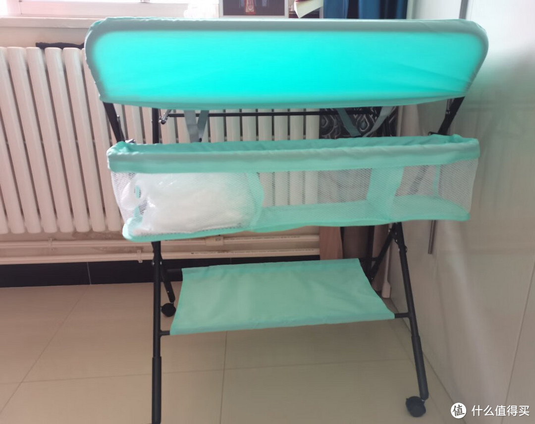 钢管布艺组装式婴儿护理台,日常换尿布用着不错