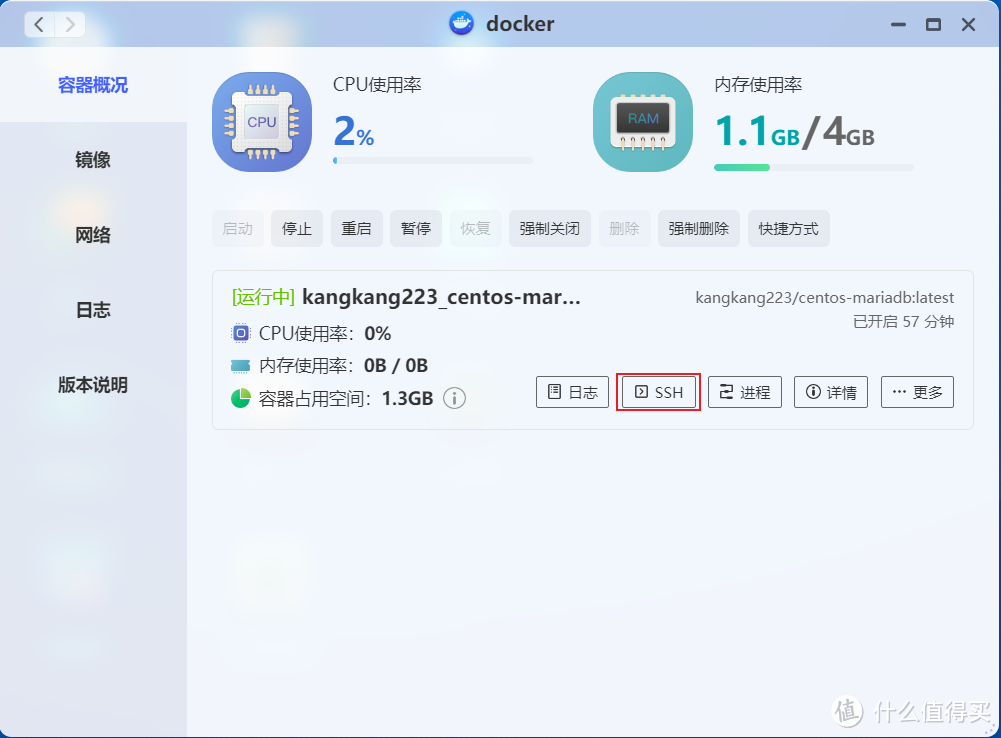 解决权限问题, 使用极空间部署mariadb