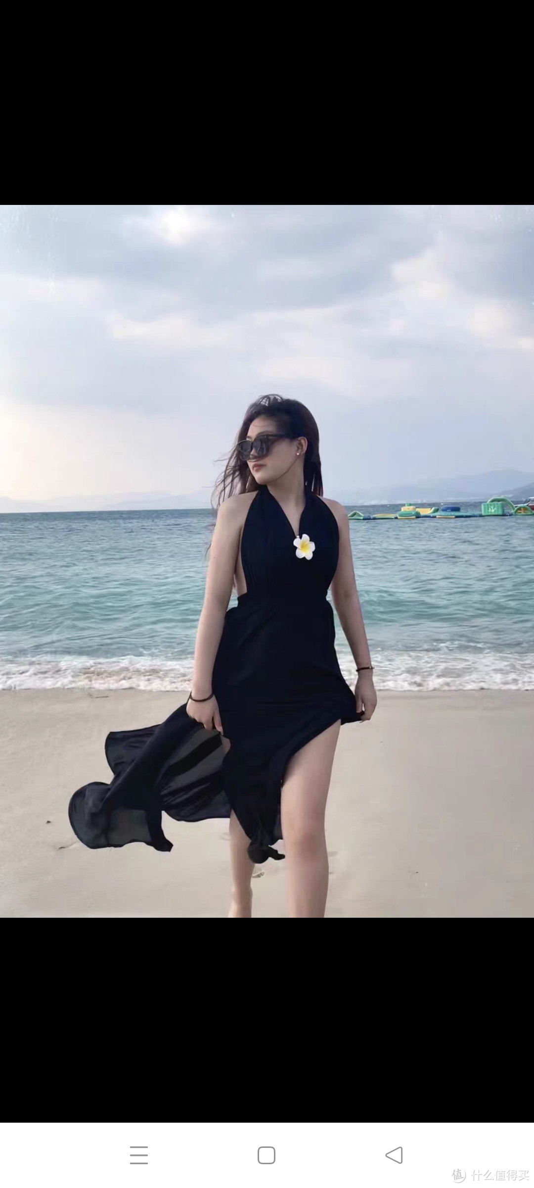 沙漠度假裙拍照好看的黑色旅游裙子海边连衣裙夏季沙滩裙女超仙