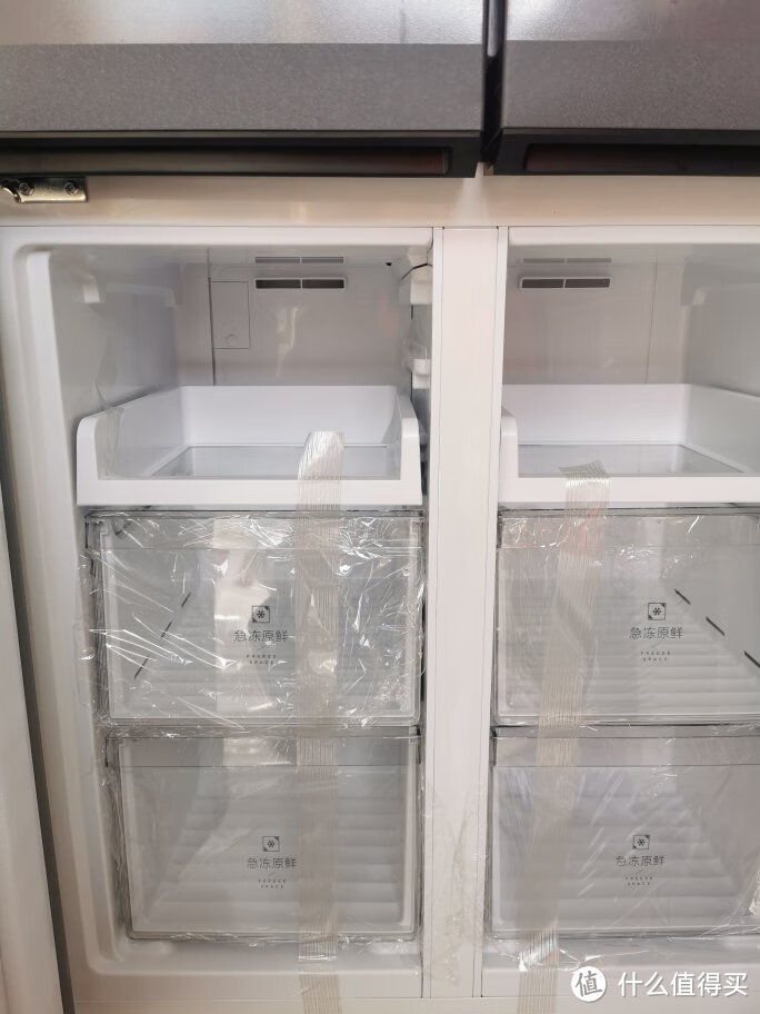 米家四开门十字冰箱，520升容量家用足够了