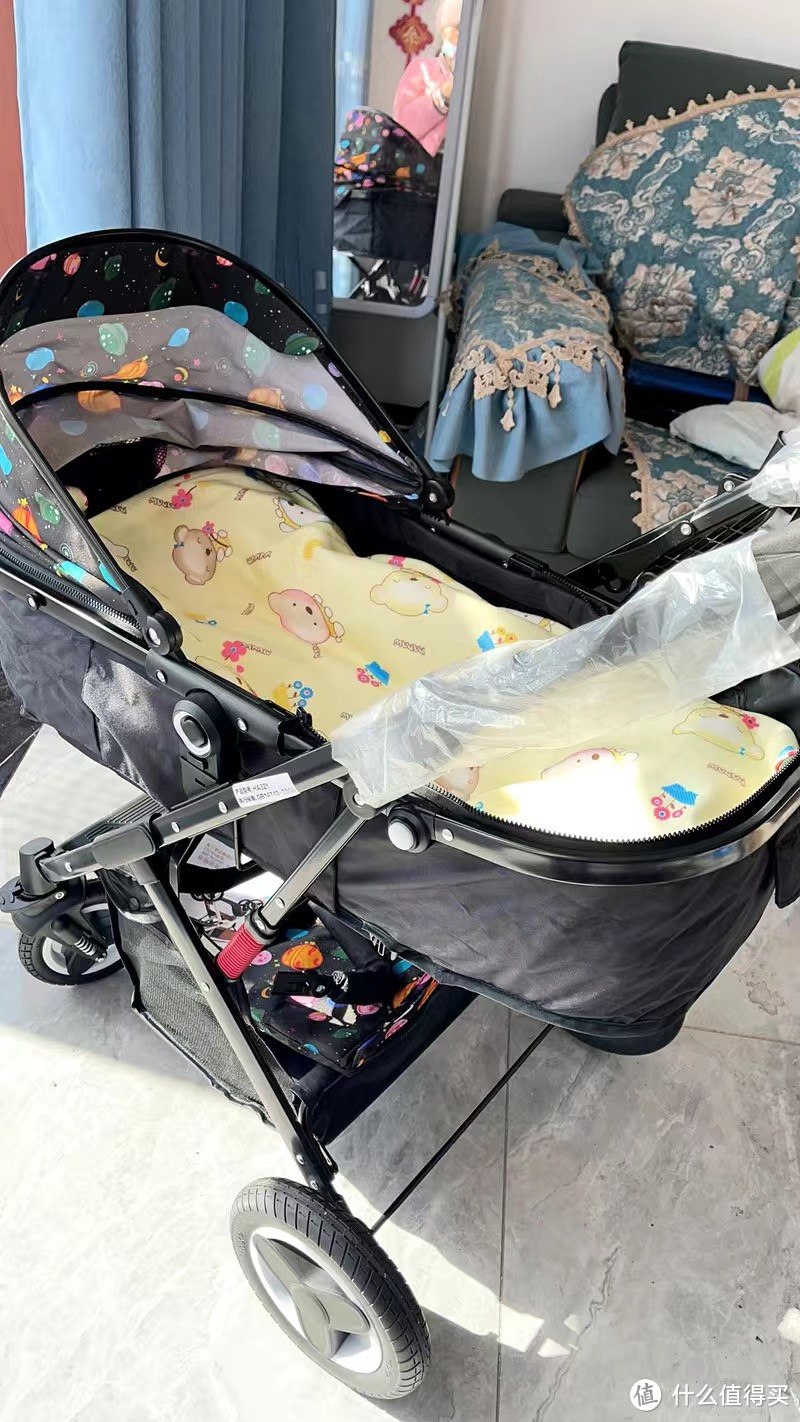 婴儿推车可坐可躺儿童轻便折叠高景观宝宝外出双向避震四轮手推车
