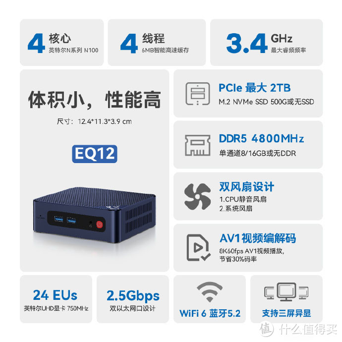 零刻推出N100迷你主机 支持2.5G双网口 售价795元起