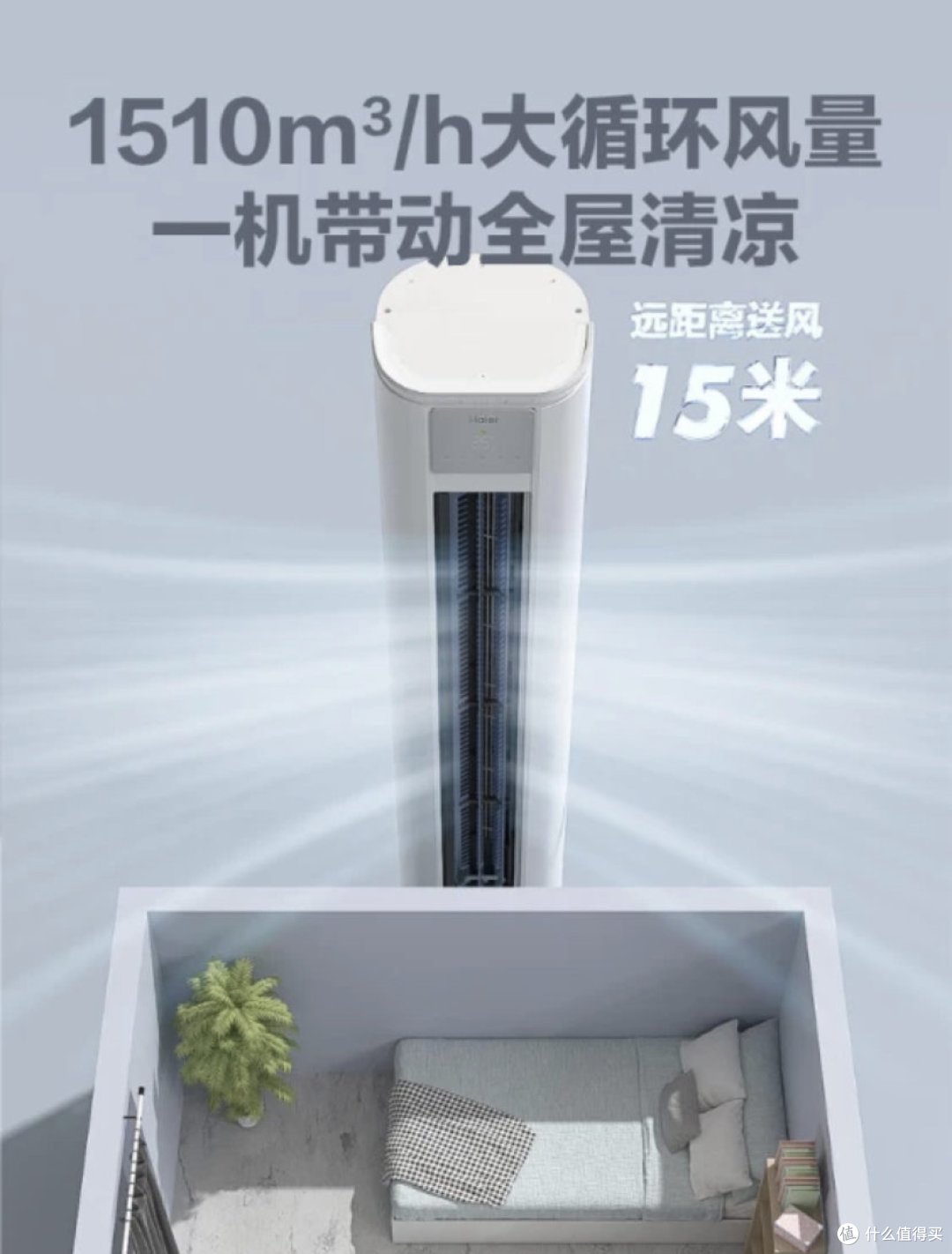 夏季客厅空调买什么好,我推荐你这款海尔立式空调KFR-72LW