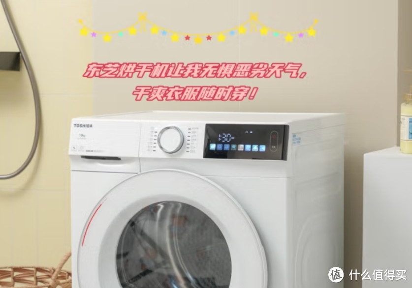 东芝日式10公斤烘干机，全自动大容量干衣机热泵式-T19