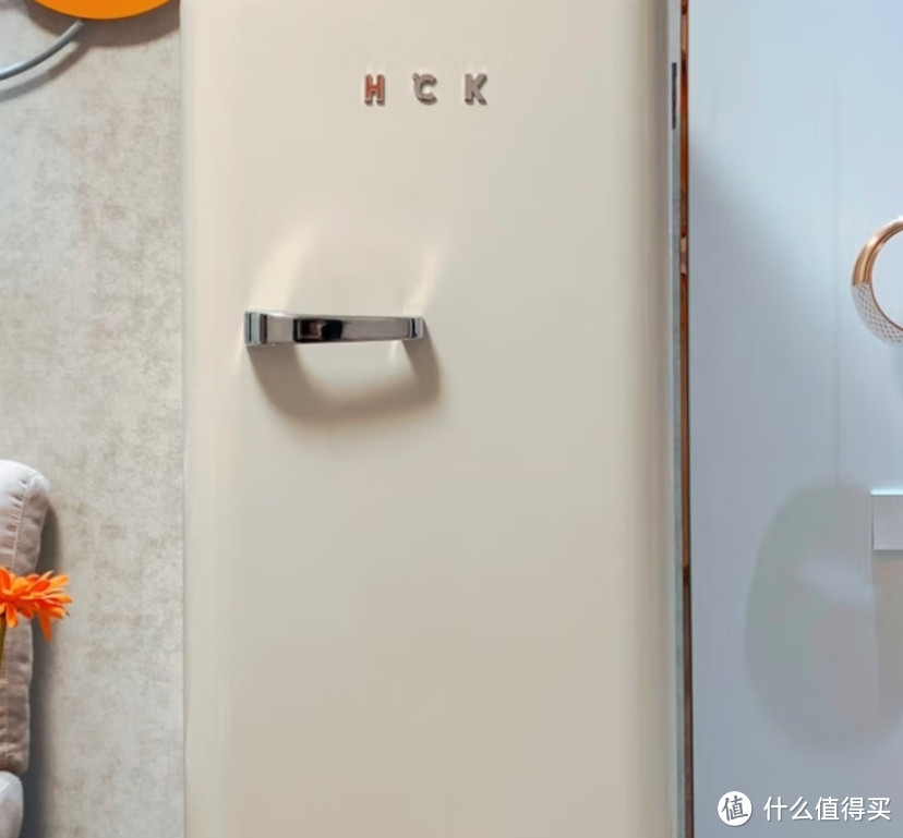 HCK哈士奇130GGA复古冰箱白色