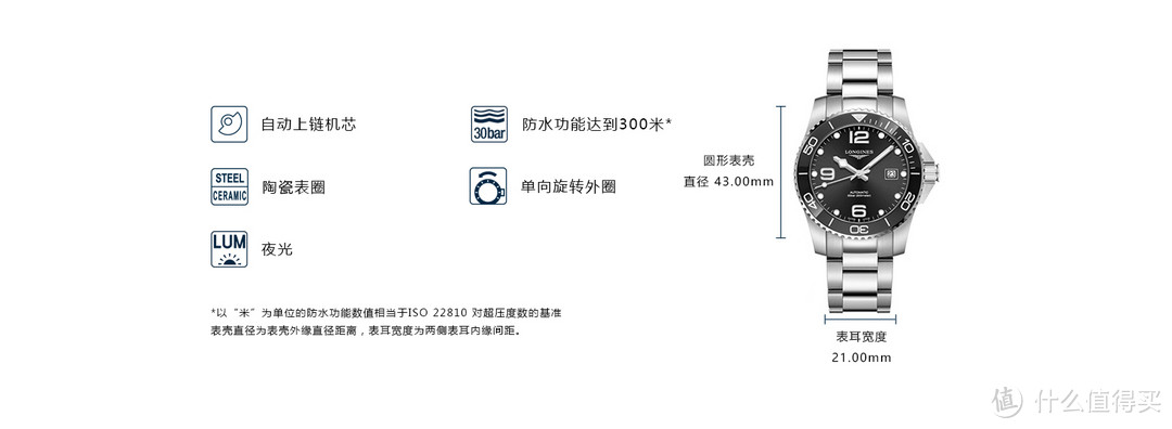 探究浪琴康卡斯潜水系列 L3.782.4.56.6自动机械男士腕表