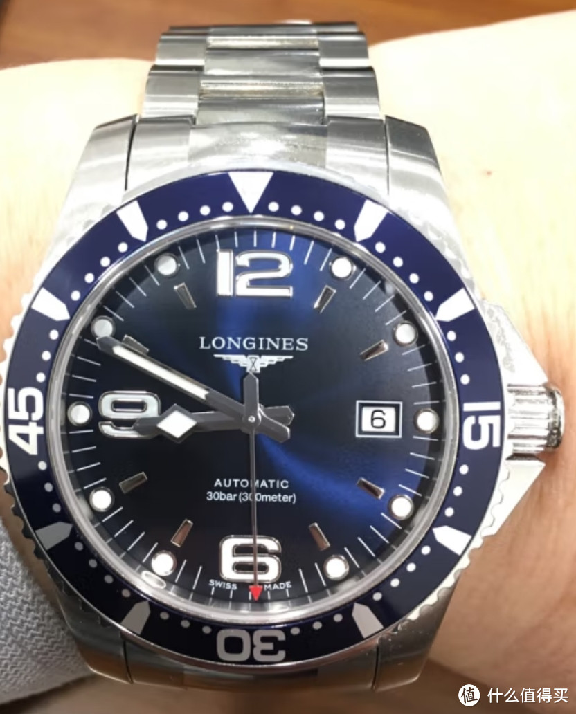 浪琴(Longines)瑞士手表 康卡斯潜水系列 机械钢带男表 L37424966