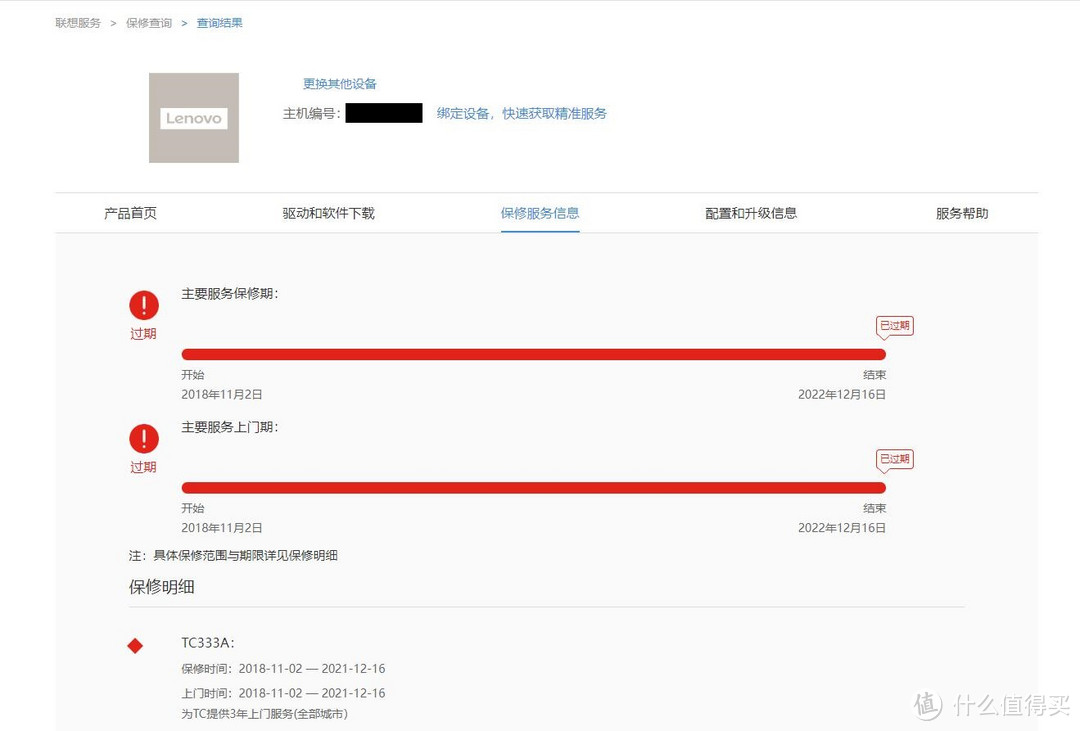 官网查询的保修信息，基本是整4年。