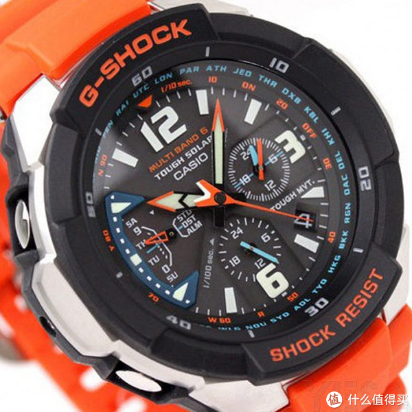 卡西欧G-SHOCK系列太阳能电波腕表GW-3000M-4A_男表_什么值得买