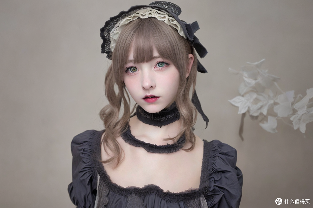 眼妆哥特洛丽塔妆容的重点在于眼妆,通常采用大面积的黑色和暗色调