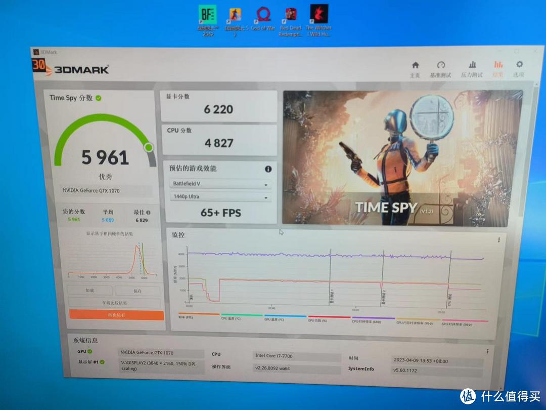 1070单卡3DMARK TIMESPY 跑分