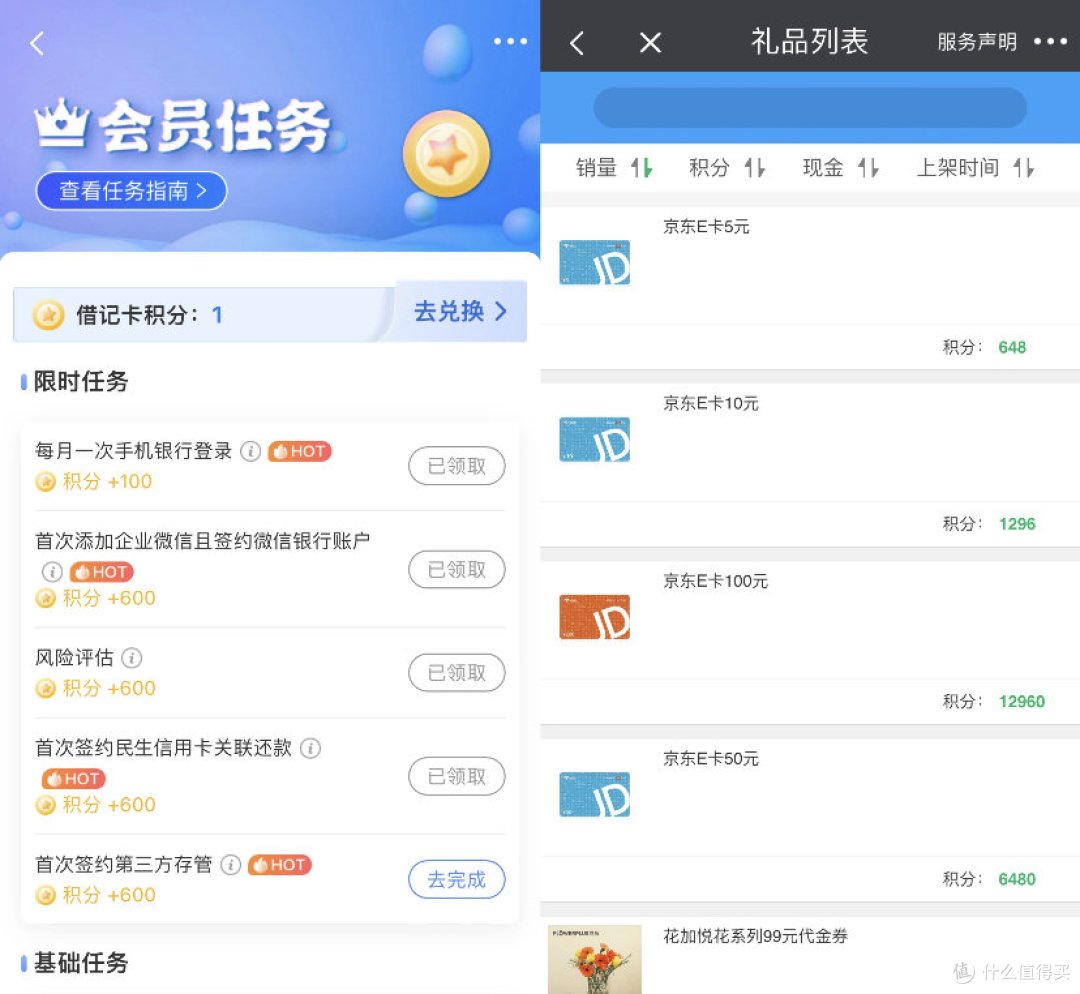 民生银行/拿10元E卡,抽2-188立减金,每个月还可领微信立减金!没有明生银行卡也可以!