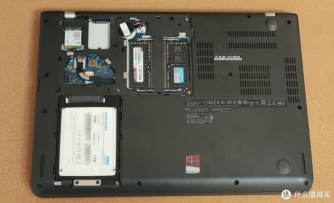 5代低电压处理器性能够用吗？联想ThinkPad E450笔记本电脑更换了内存、SSD后彻底解决原机械盘卡顿问题