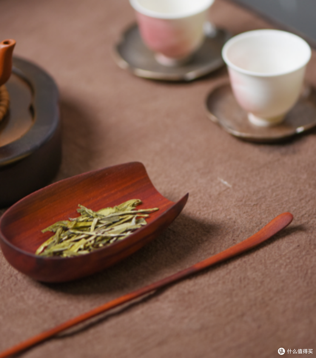 手工血檀木铲茶勺,品茶赏味共饮人生