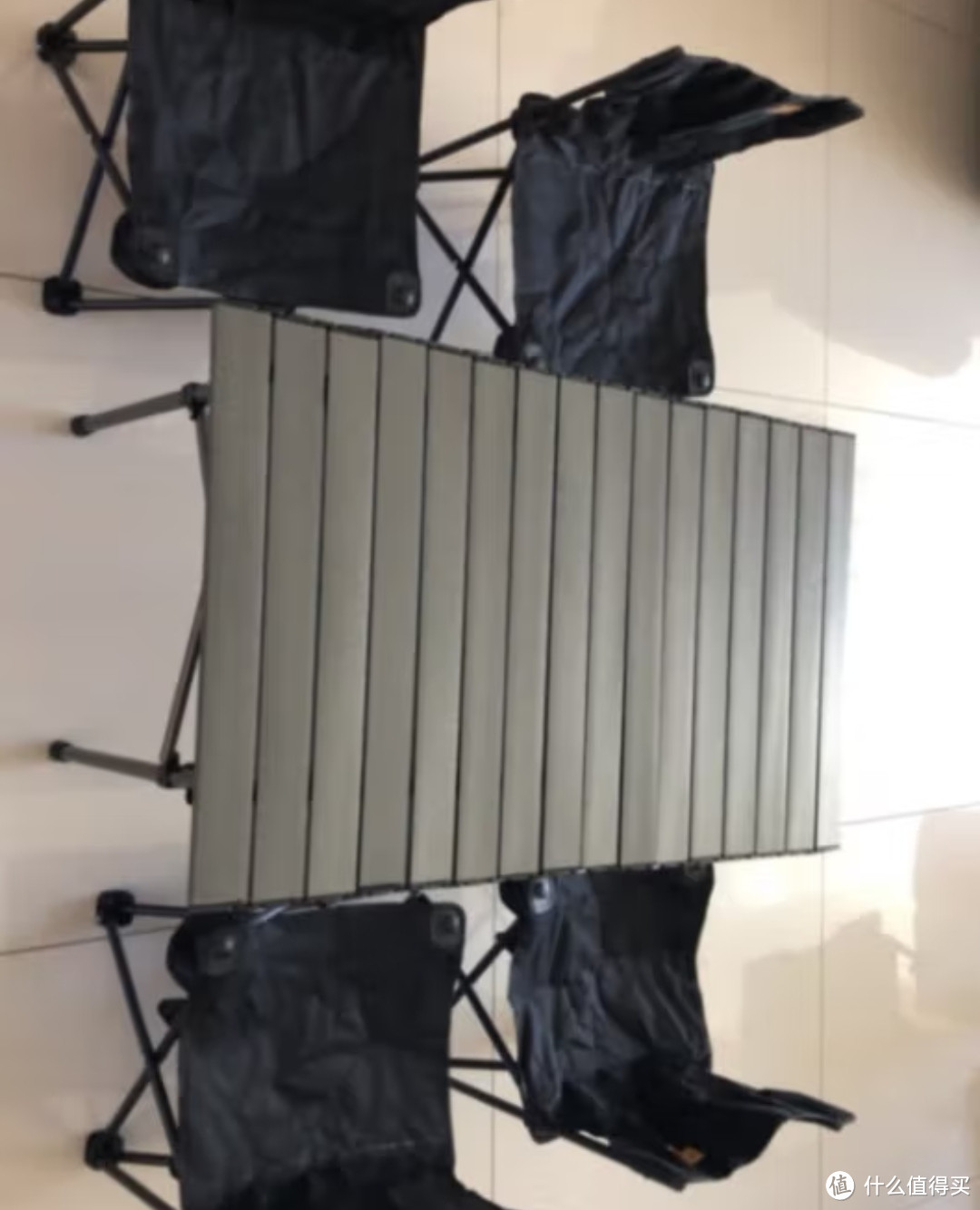 探险者TAN XIAN ZHE 户外折叠桌椅 便携式露营桌椅套装车载铝合金蛋卷桌野餐用品可收纳黑色长桌五件套