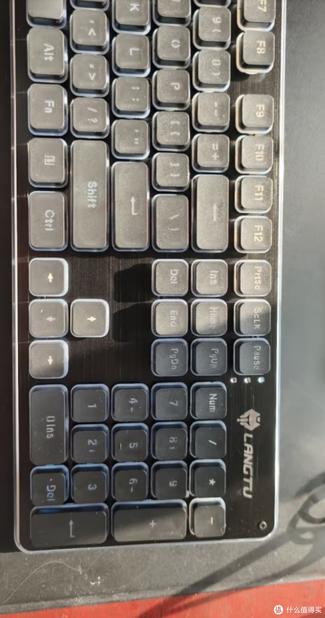 奇联 狼途L1机械手感键盘有线吃鸡LOL游戏电竞金属面板薄膜台式电脑笔记本外设键盘家用办公 