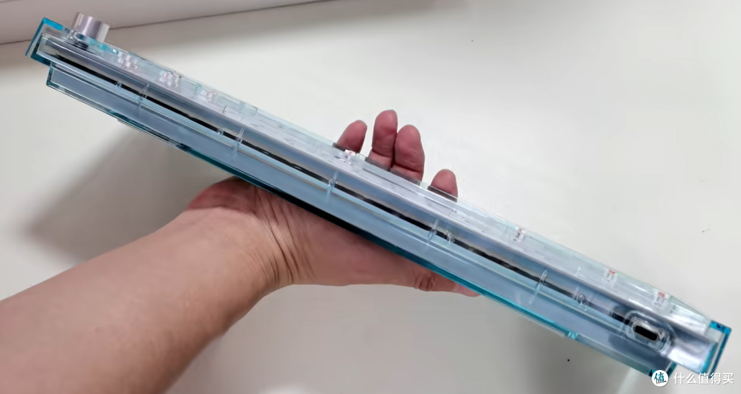 黑吉蛇DK T66 v2 白蓝三模机械键盘