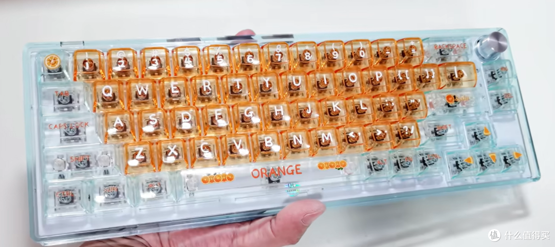 黑吉蛇DK T66 v2 白蓝三模机械键盘