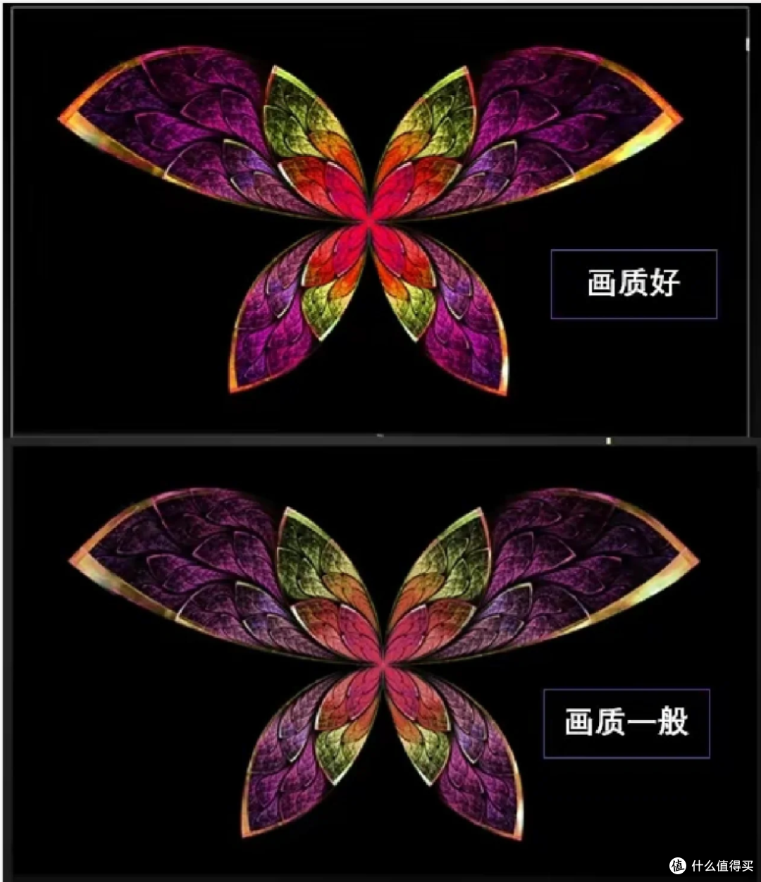 A++蝶翼超显屏VS普通软屏