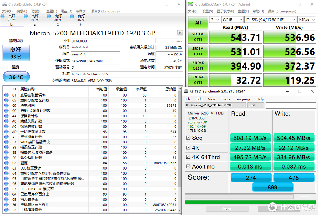 洋垃圾大船固态镁光5200PRO到祸啦