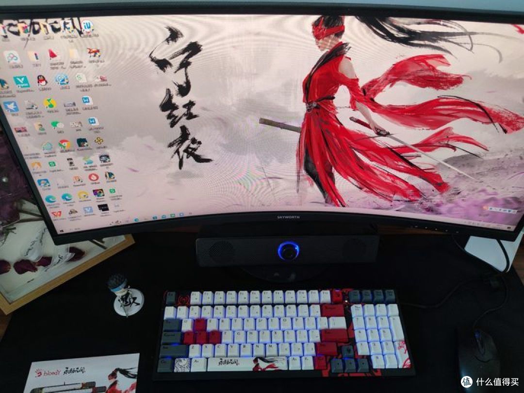热拔插,RGB,降噪机械键盘双飞燕血手幽灵S98