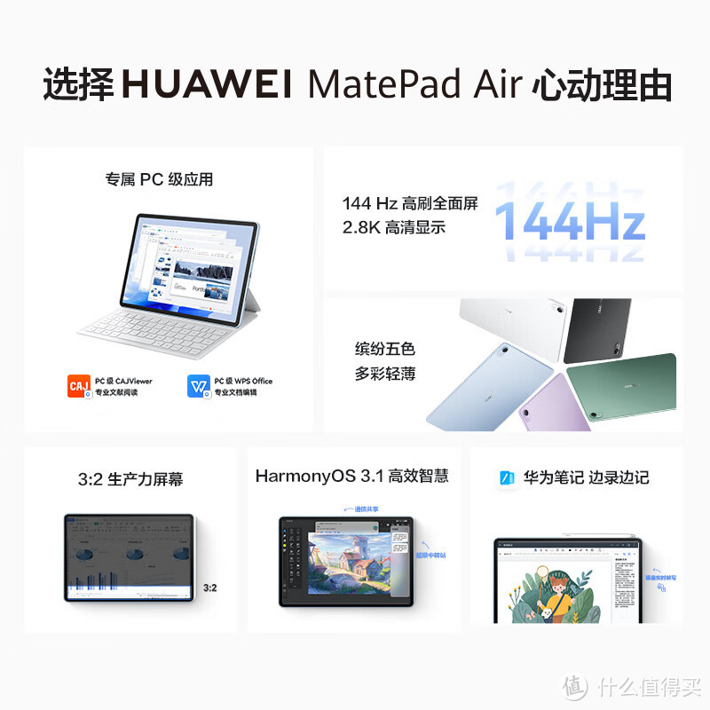 华为MatePad Air，对标iPad Air的产品，学生党数码礼物推荐