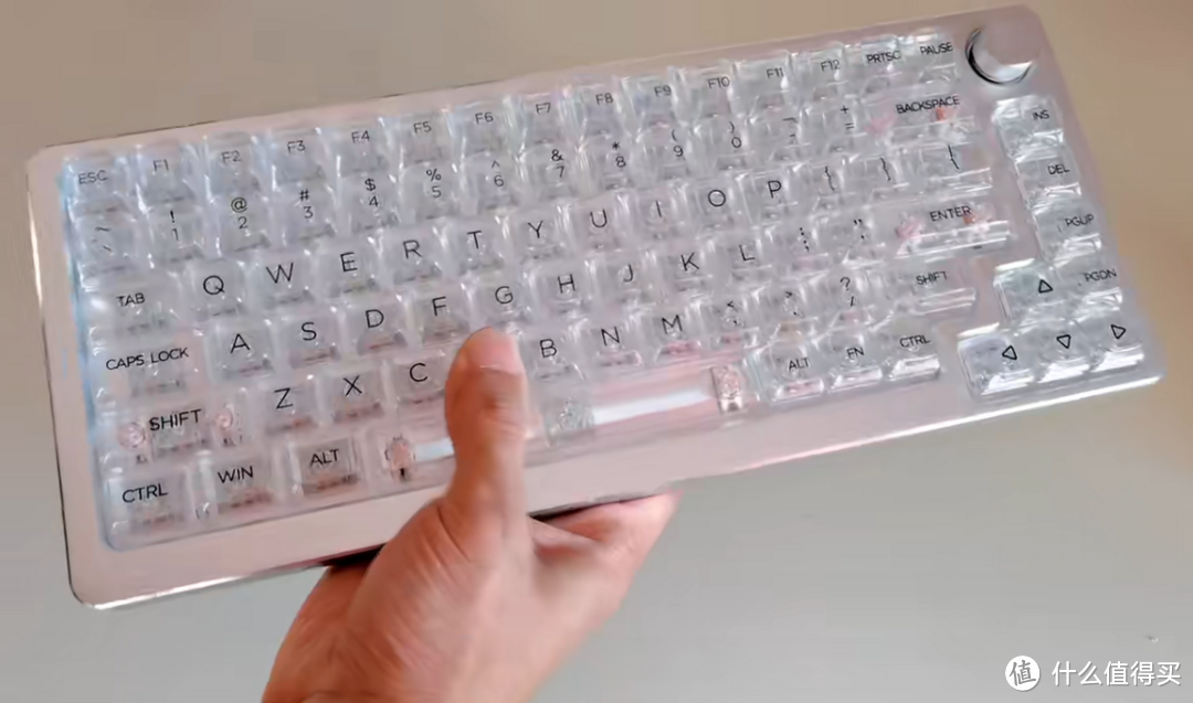 300元厚实铝合金 爱国心gk83升级版 三模透明机械键盘