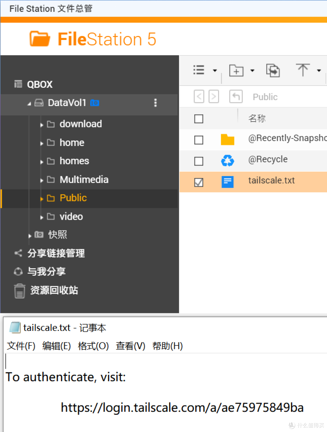 通过校验文件绑定Tailscale账号