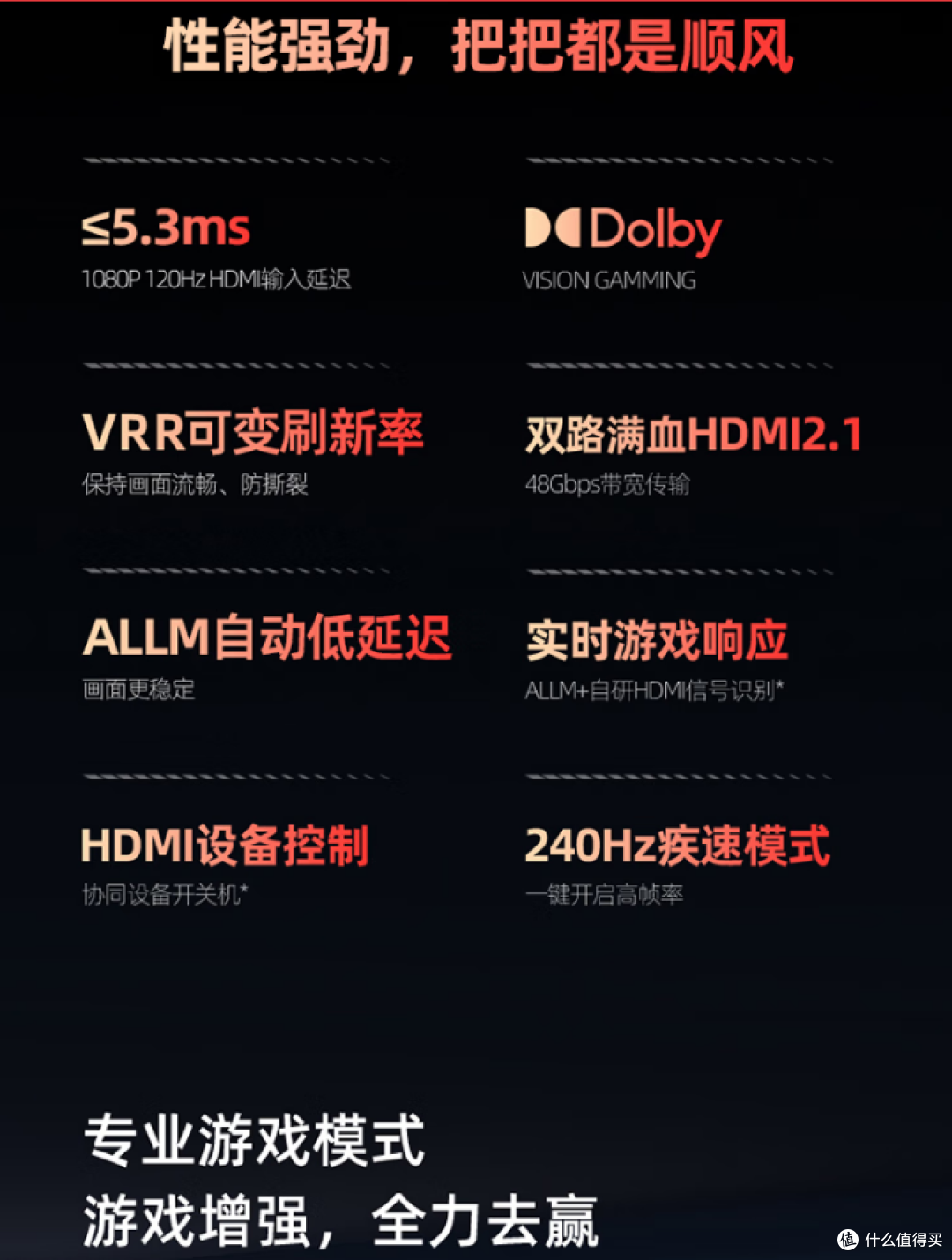 海信游戏电视Ace2,游戏电视用户的首选,75英寸220分区4K144Hz疾速屏