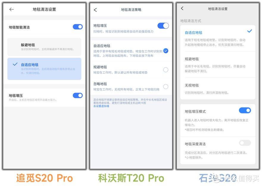 全能扫拖机器人横评：追觅S20 Pro×科沃斯T20 Pro×石头G20，谁不值得买？