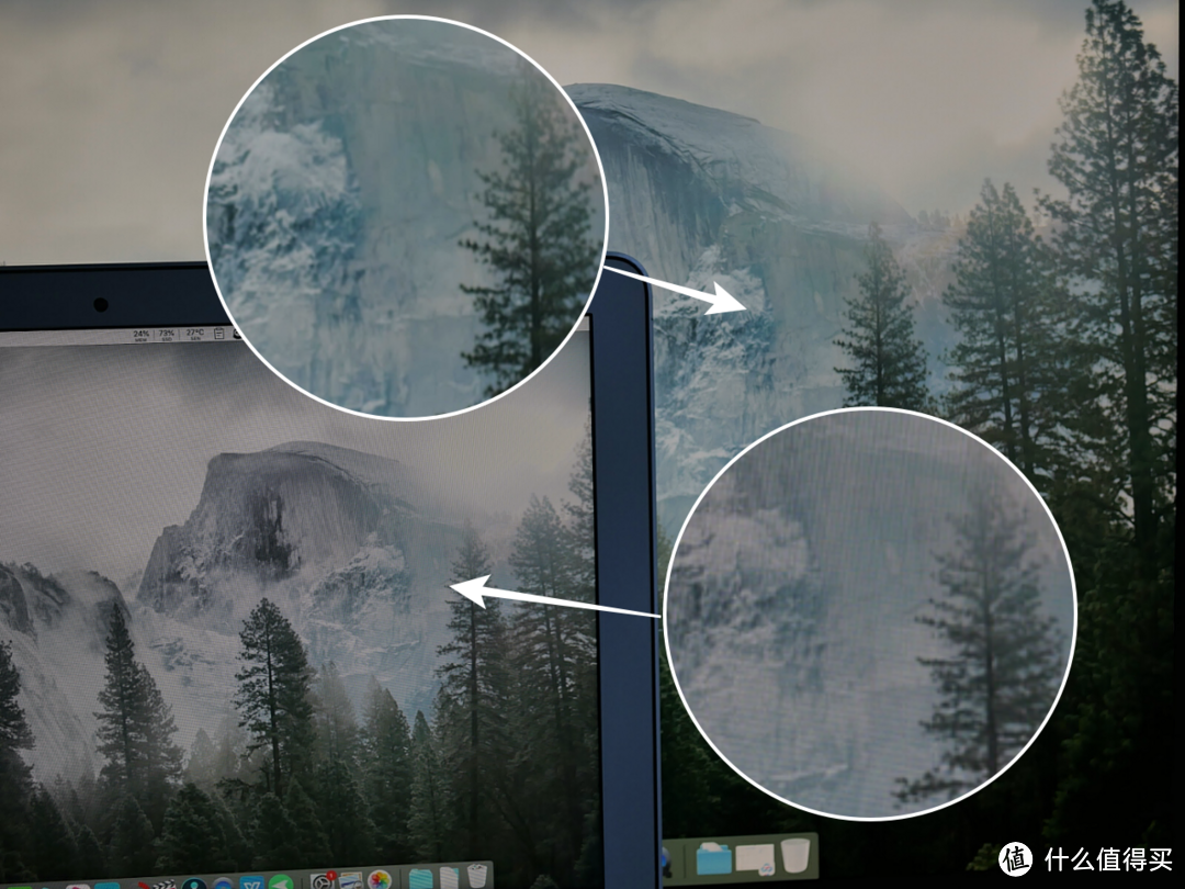 同一张照片，iMac上看无论是色彩准确度还是画质清晰度都完胜老MacBook Air。