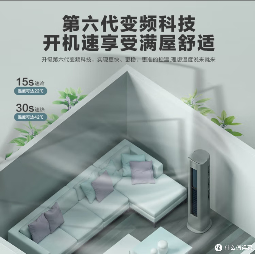 海尔(Haier)一级能效 3匹京馨 变频客厅空调立式柜机紫外线除菌京东小家智能 KFR-72LW/28EAA81U1