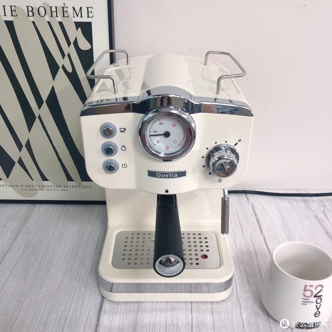 618种草德国品牌Derlla的KW-110全半自动意式咖啡机
