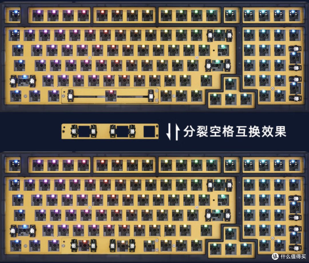 618买三模机械键盘,500元预算种草款——小呆虫GK980,大爱“灰白字透”和客制化玩法