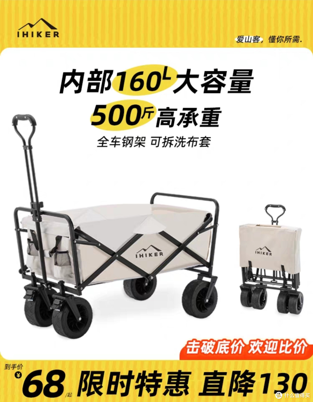 露营灯0.48元,黑胶帐篷191元,露营车68元,月亮椅23元,【7款百元露营装备购买指南】