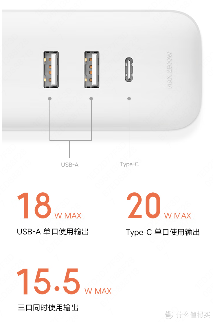 加量不加价---小米20W快充插排（2A1C）版本