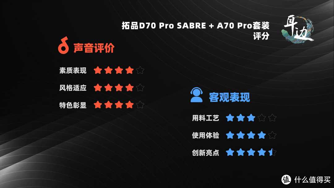 【耳边开箱】“理工直男”的觉醒！拓品D70 Pro SABRE与A70 Pro套装评测