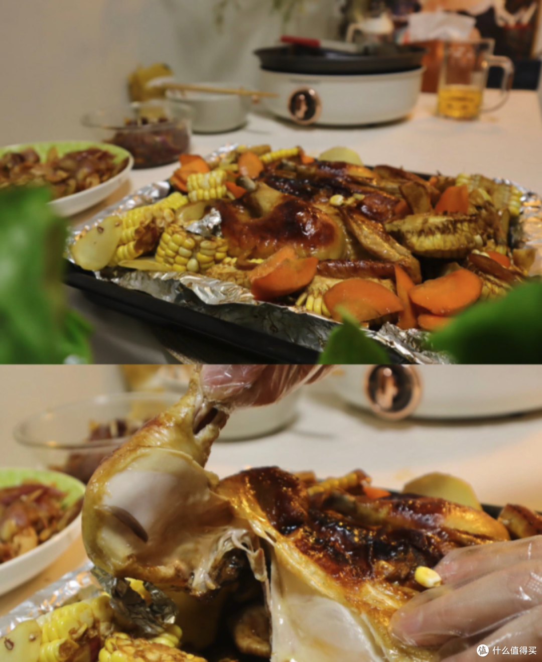没想到就这样入了烤箱系列美食的坑，一直入坑到了现在。它的好处在于，你能专注大块的时间在前期食材的腌制，我一般会边听播客边制作，慢吞吞的节奏，也没有炉灶生火带来的焦急感。常用到的模式是，220℃上下火+烤15分钟，翻面(或刷蜂蜜)后再180℃上下火烤10分钟，通用类的美食就这么制作好了~