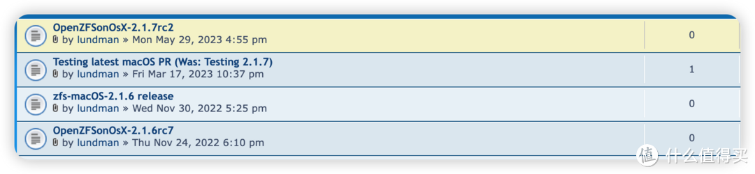 OpenZFS on OS X最近更新版