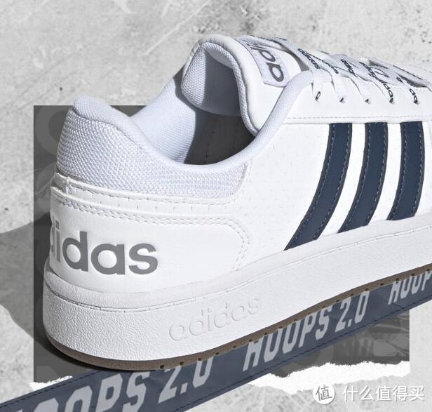 阿迪达斯neo HOOPS运动板鞋，夏日小白鞋首选!