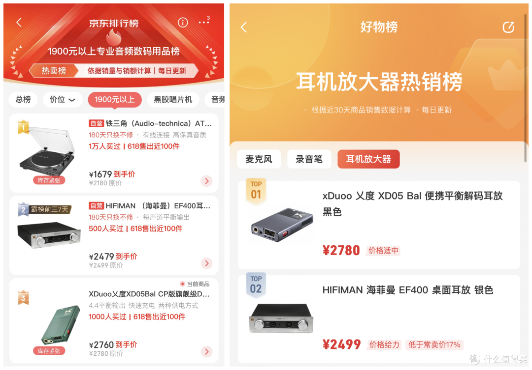 618京东、什么值得买榜单出炉,看看HIFI发烧友都买了些啥