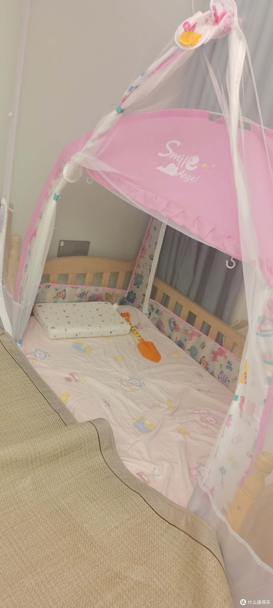 今年618最得意之作,这个蚊帐组合方案完美解决大人床+婴儿床防蚊难题
