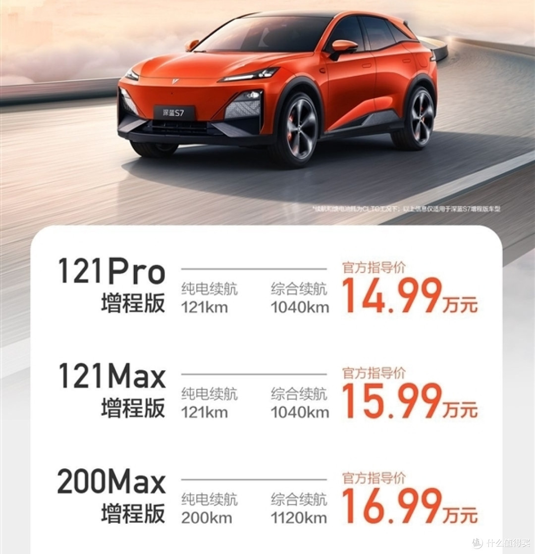 长安绿牌SUV深蓝S7:14.99万起121KM续航,意料之中的价格但还是蛮有竞争力
