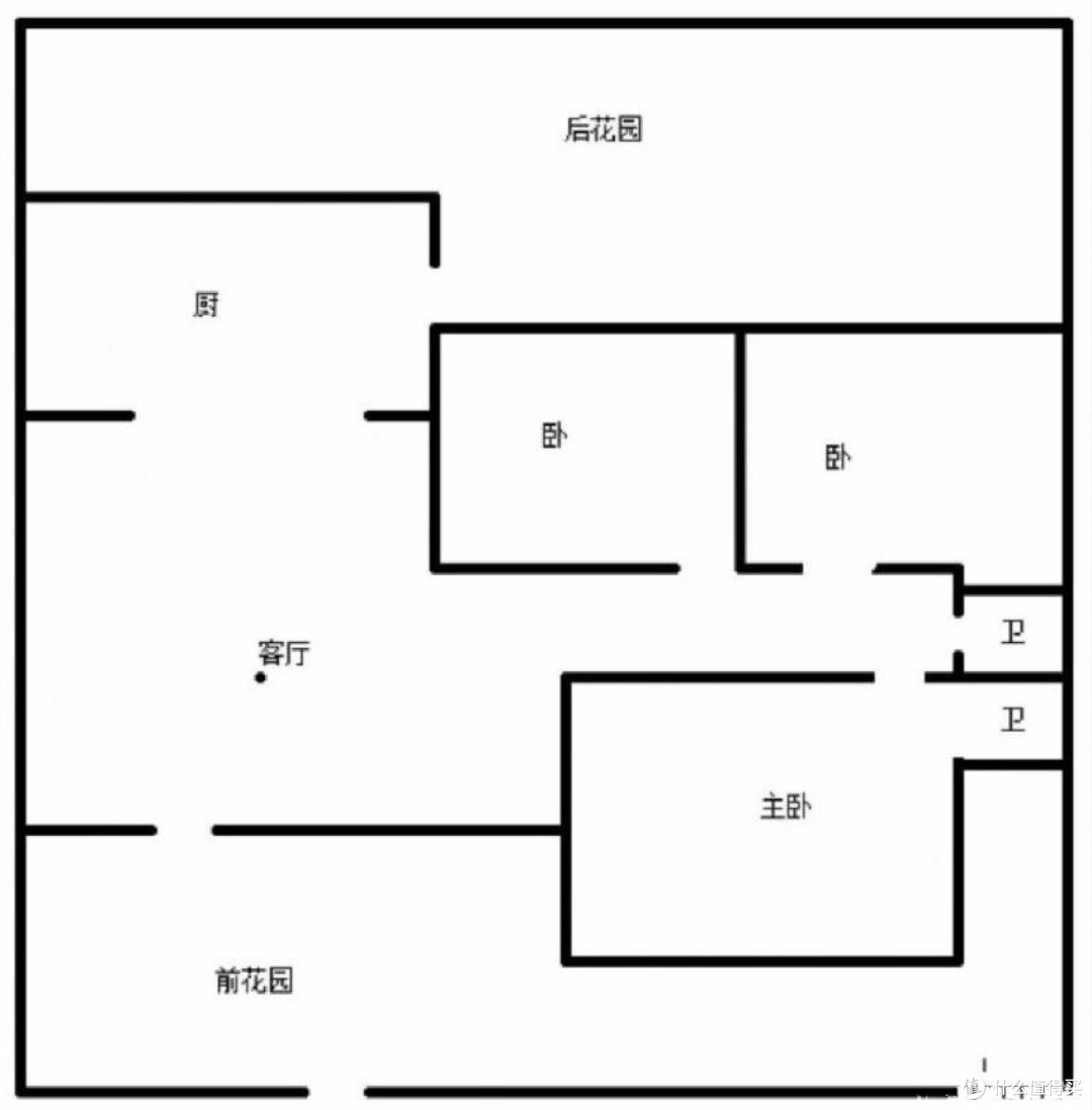 去亲戚家做客，房子买在一楼，附送前后大花园，还砌了个泳池