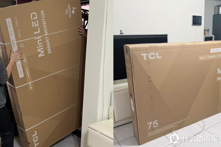 TCL 75寸电视安装纪实--大屏就是爽