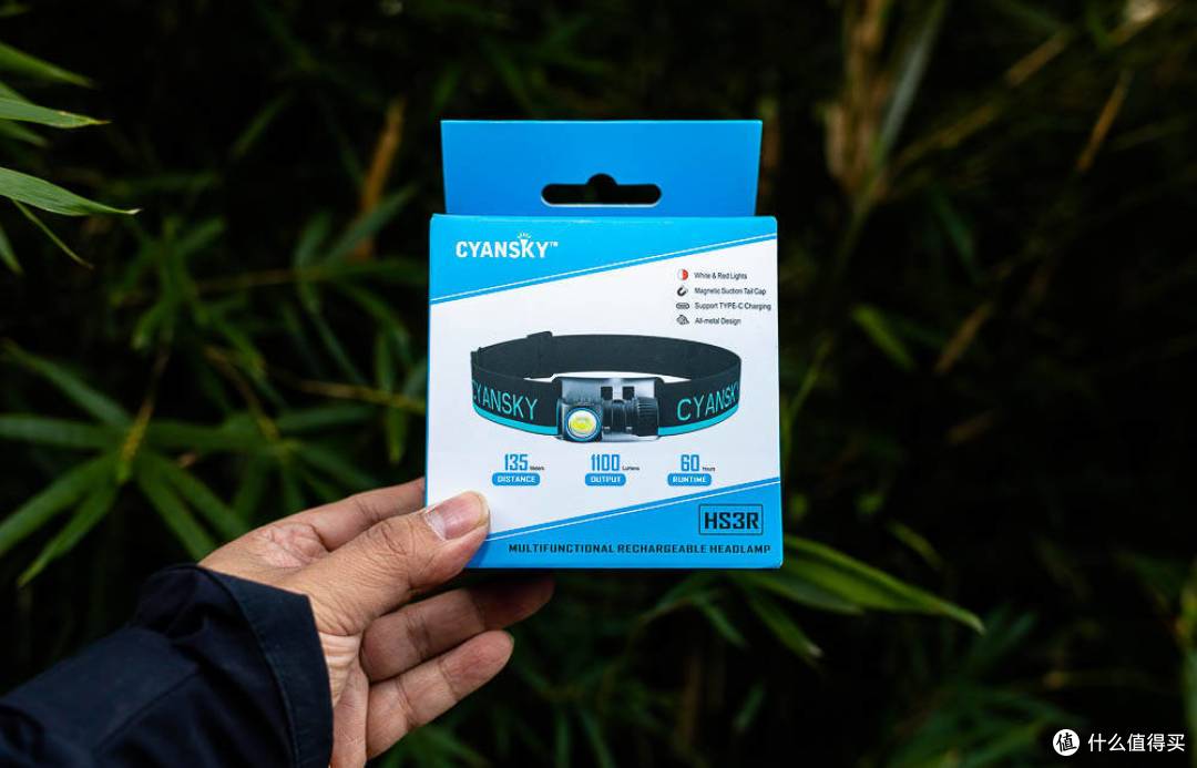 夜晚骑行照明好选择多功能L型迷你可充电头灯CYANSKY HS3R