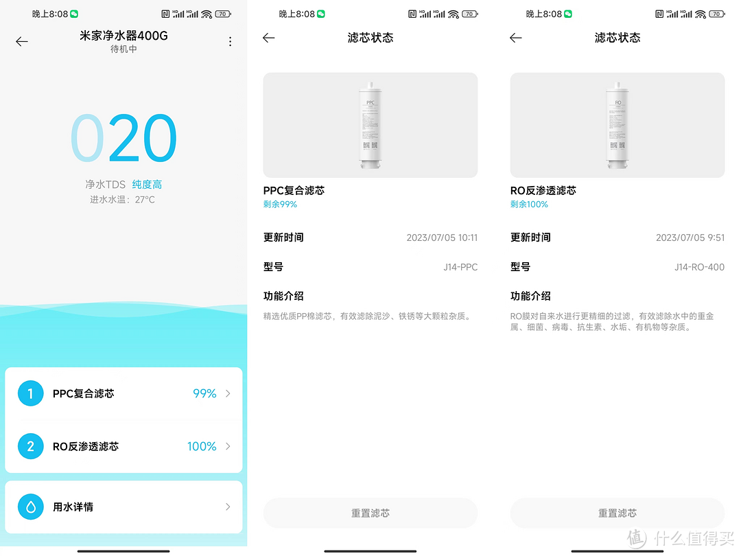 4 分钱/升的净水成本，大屏智显龙头，米家净水器400G新鲜无陈水