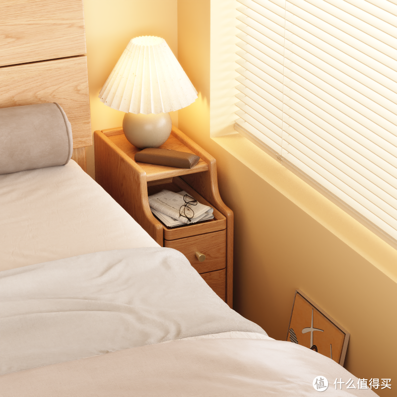 狭窄床头可用到的小型治愈床头柜